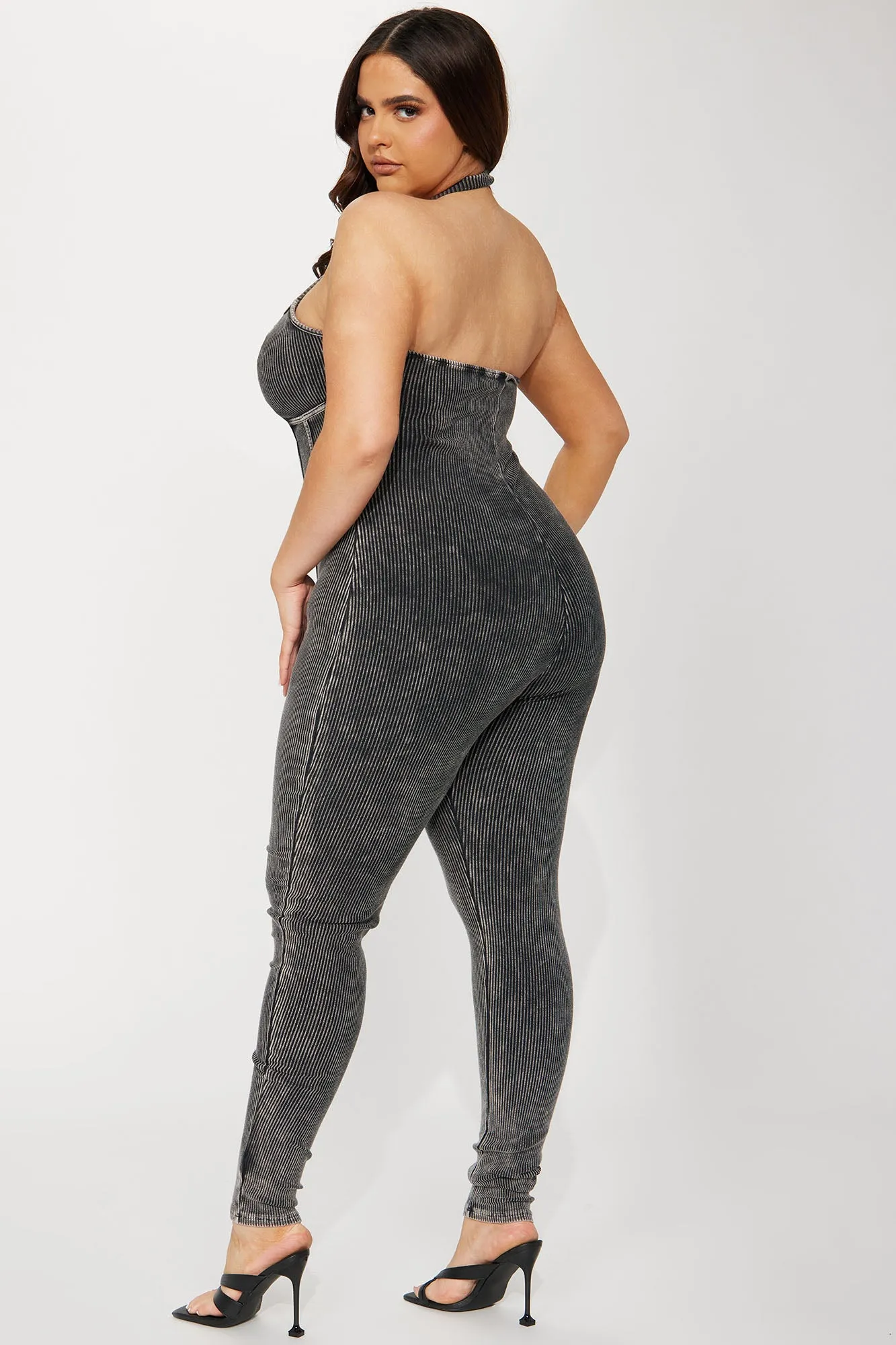 Beryl Mineral Wash Jumpsuit - Grey