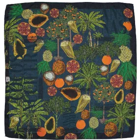 Blue exotic fruit scarf 90