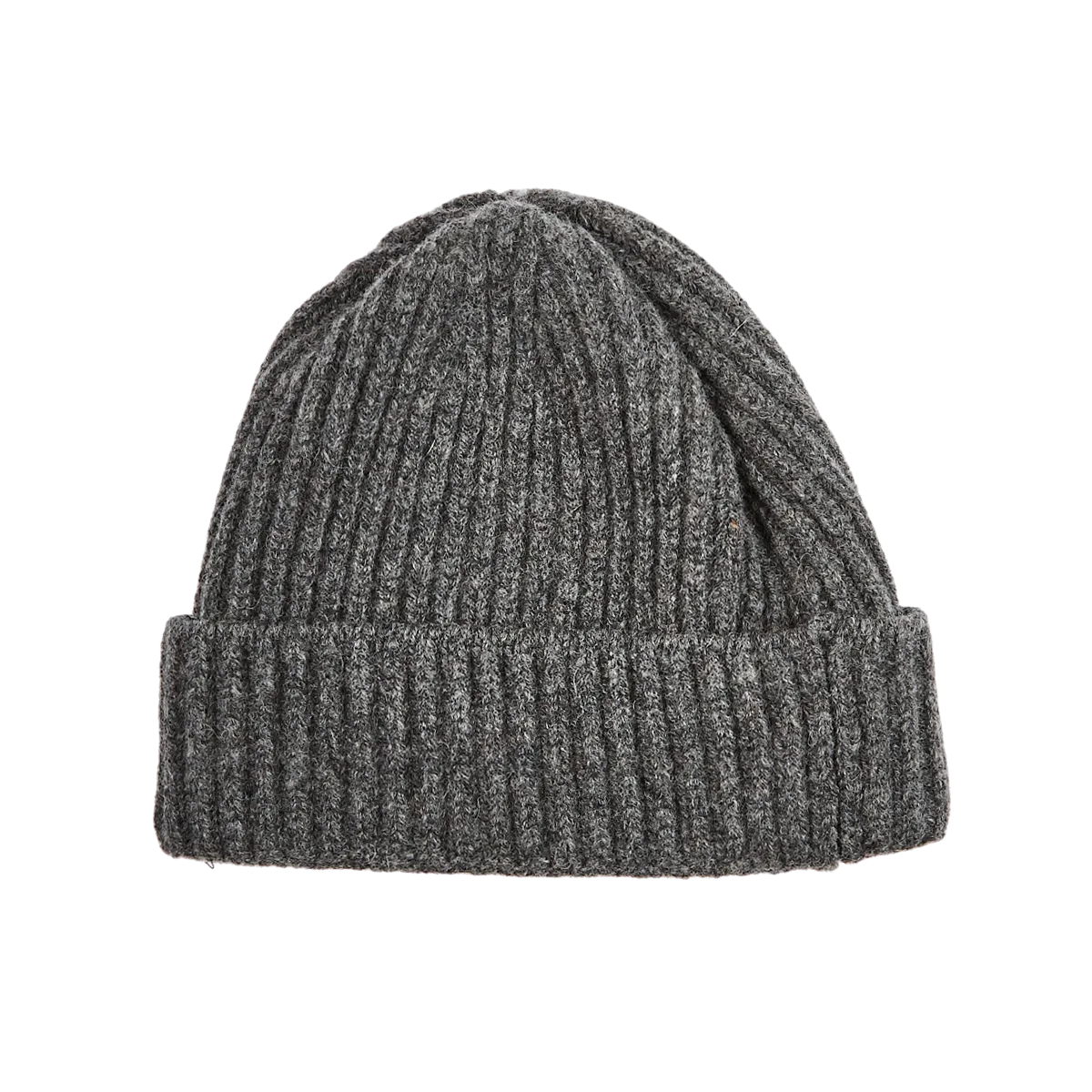 Cliff Grey Geelong Lambswool Ribbed Beanie