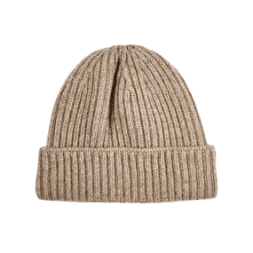 Colt Beige Geelong Lambswool Ribbed Beanie