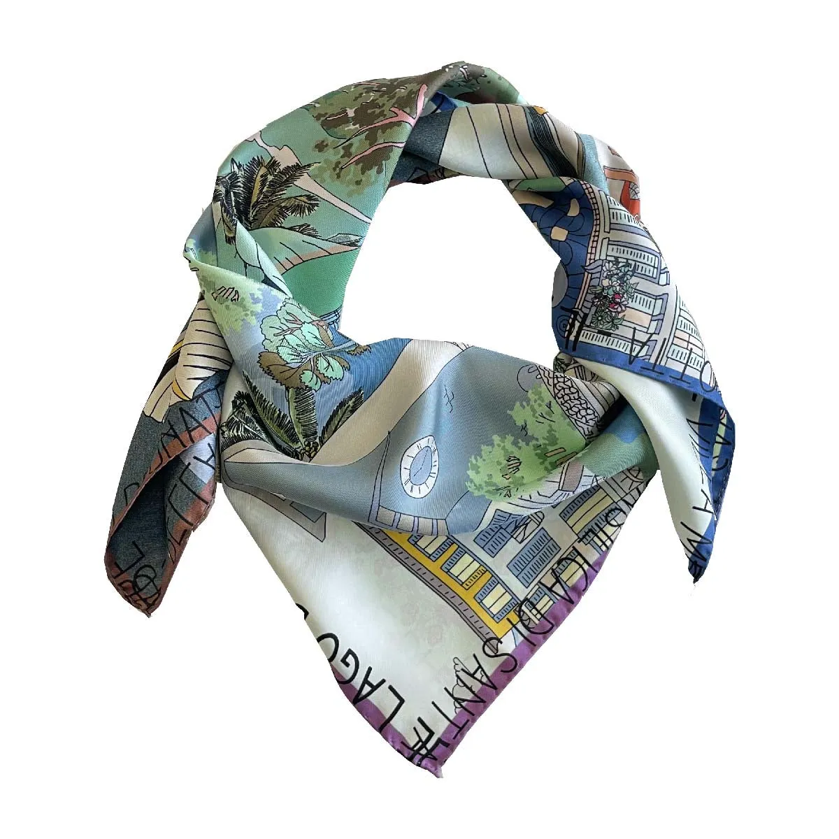 Como Multicolor silk scarf 90