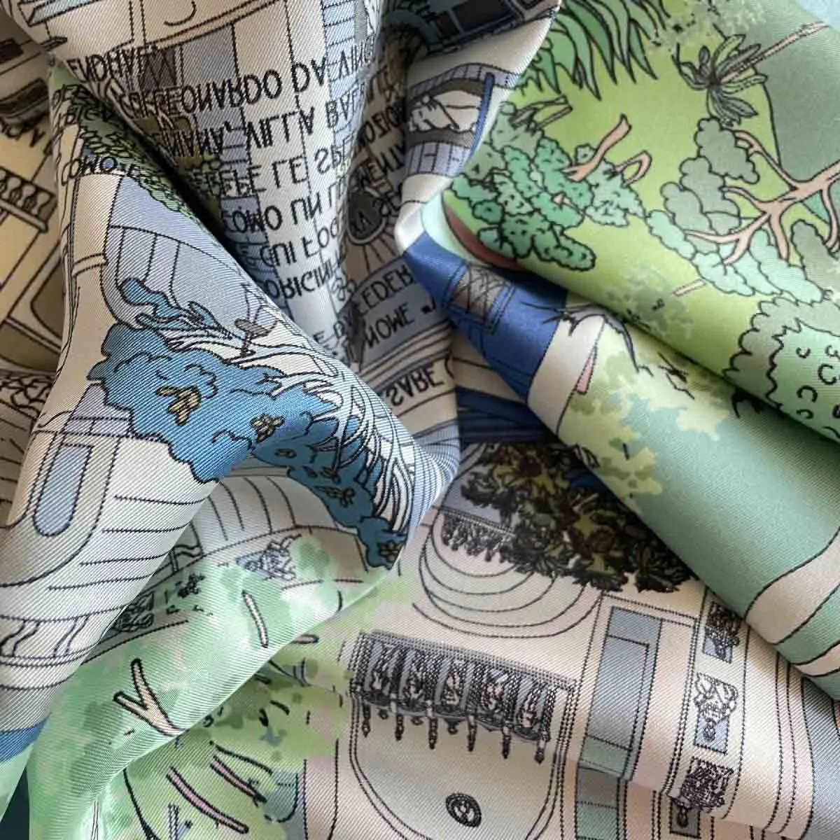 Como Multicolor silk scarf 90