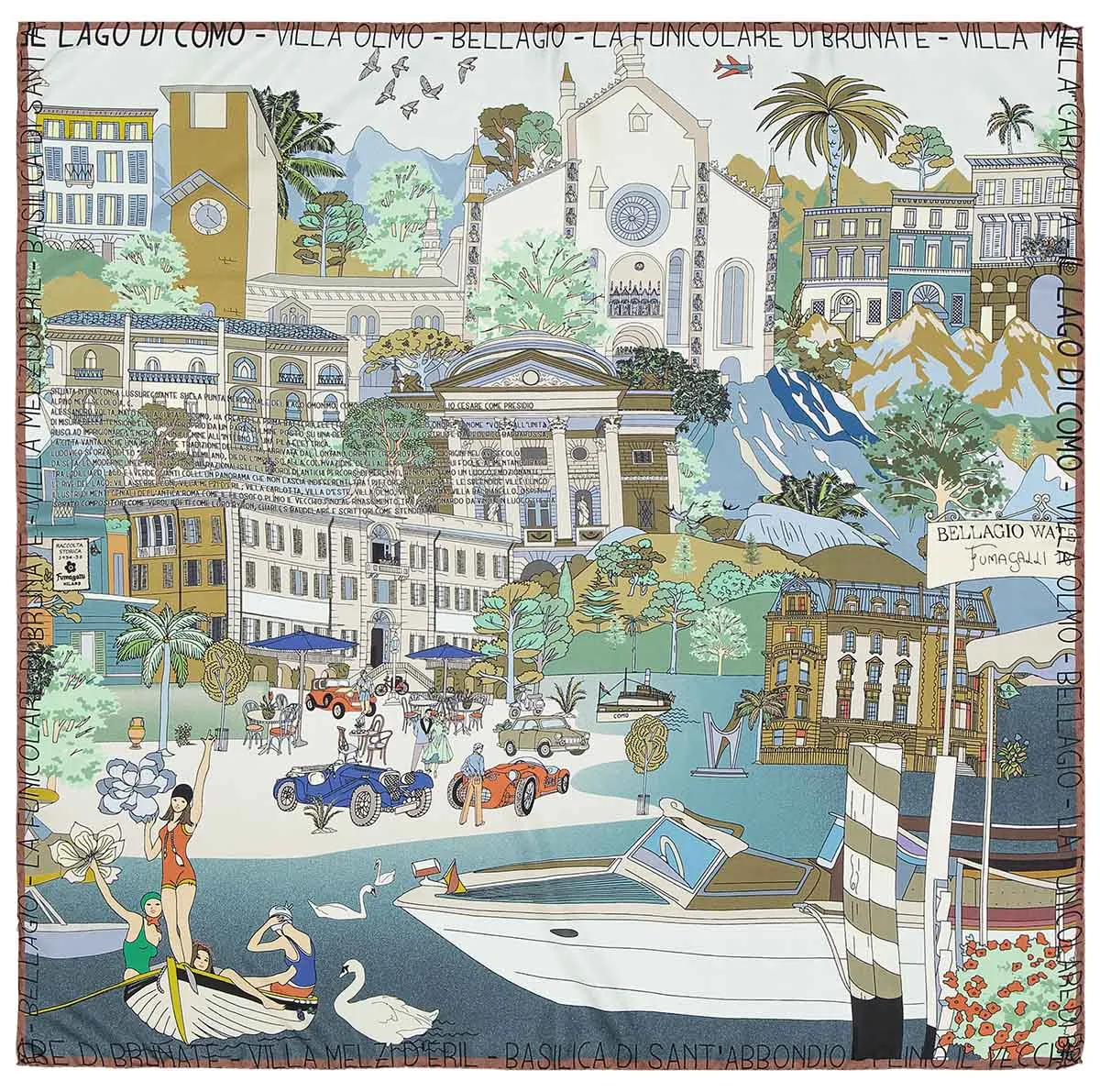 Como silk scarf 90