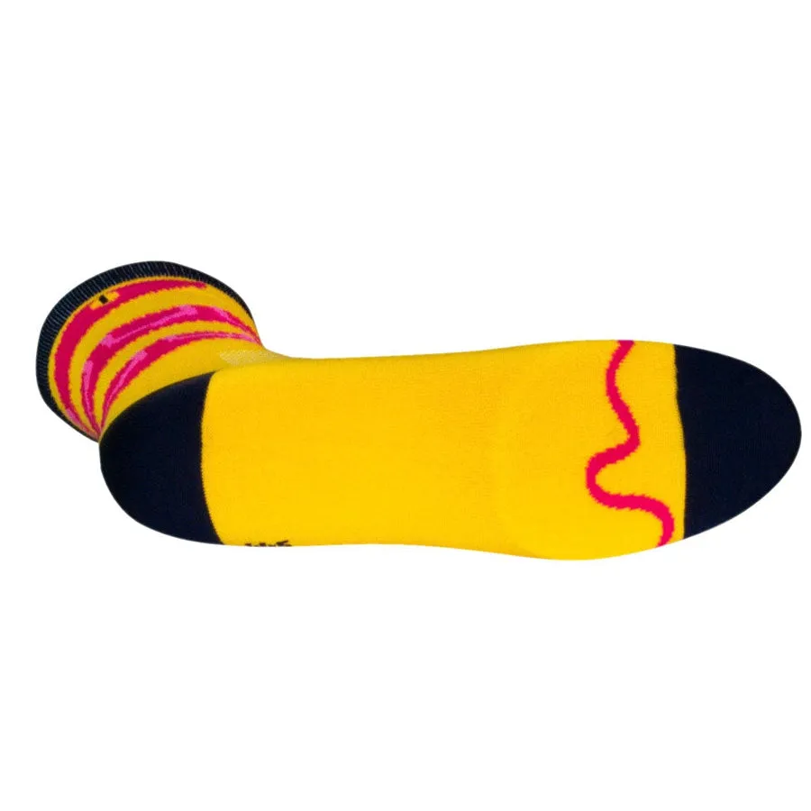 Crew Rattle Bike Socks - Yellow