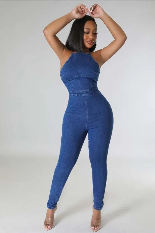 DENIM SEXY JUMPSUIT
