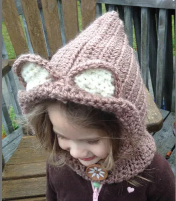 Girls Winter Scarf-Hat Handmade