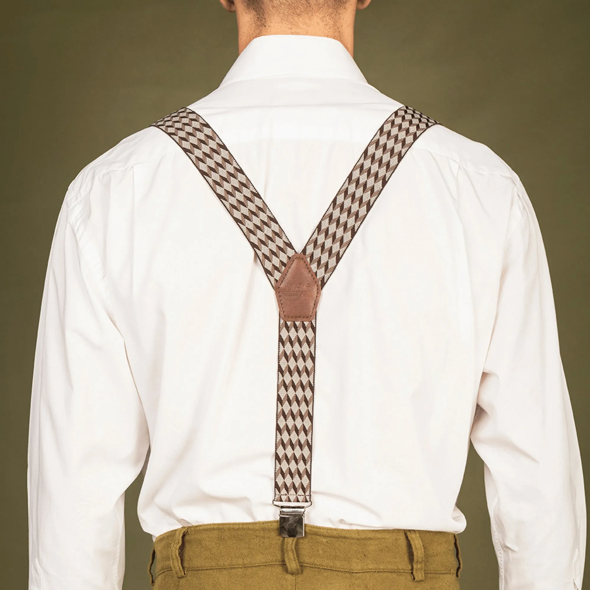 Hugo Elastic Vegan Braces/Suspenders Adjustable With Clip Fastenings