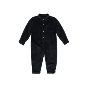 Kids Corduroy Mechanic Jumpsuit l Black