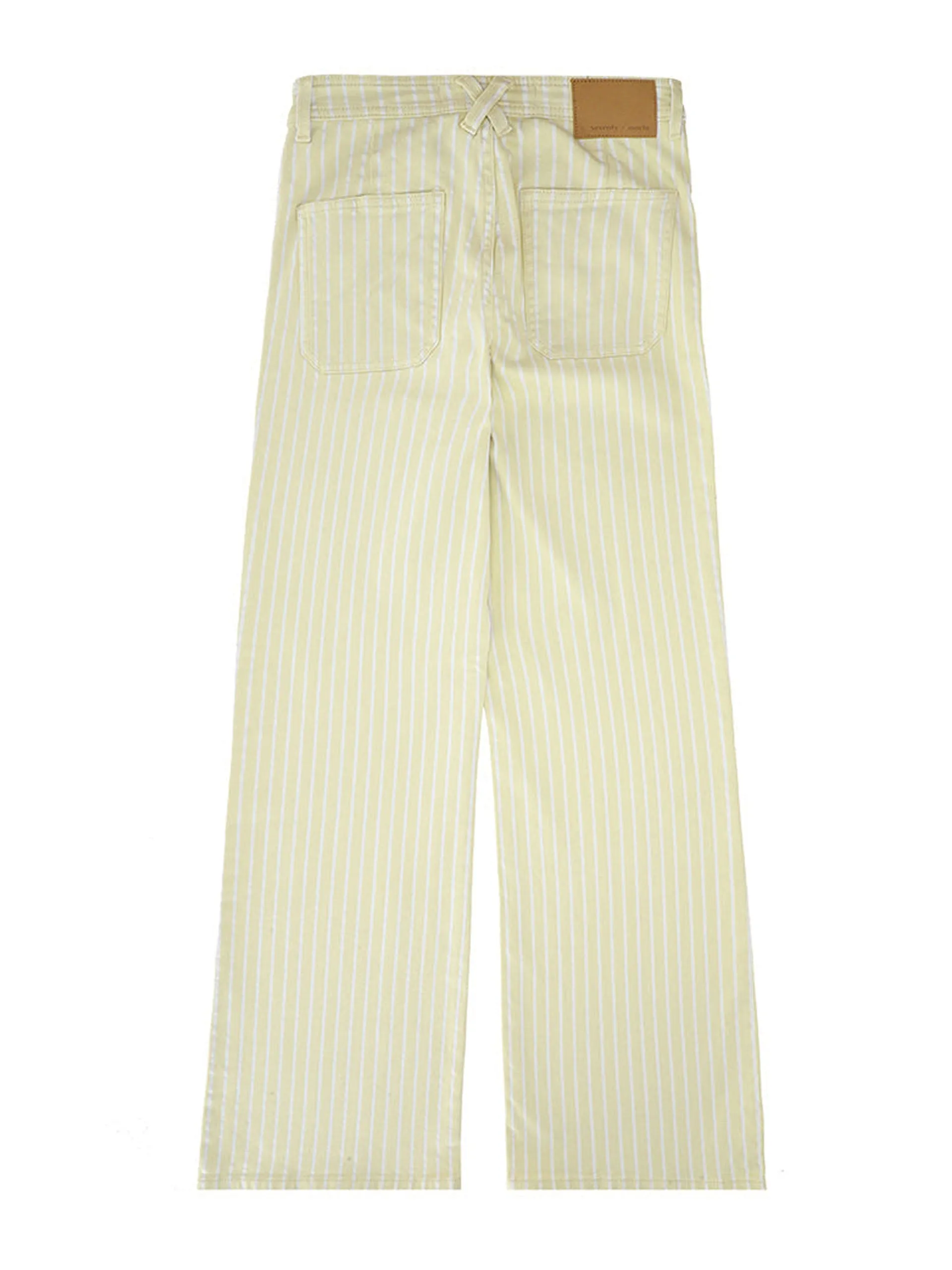 Mabel jean in buttermilk wide stripe