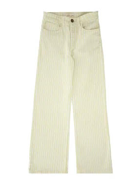 Mabel jean in buttermilk wide stripe