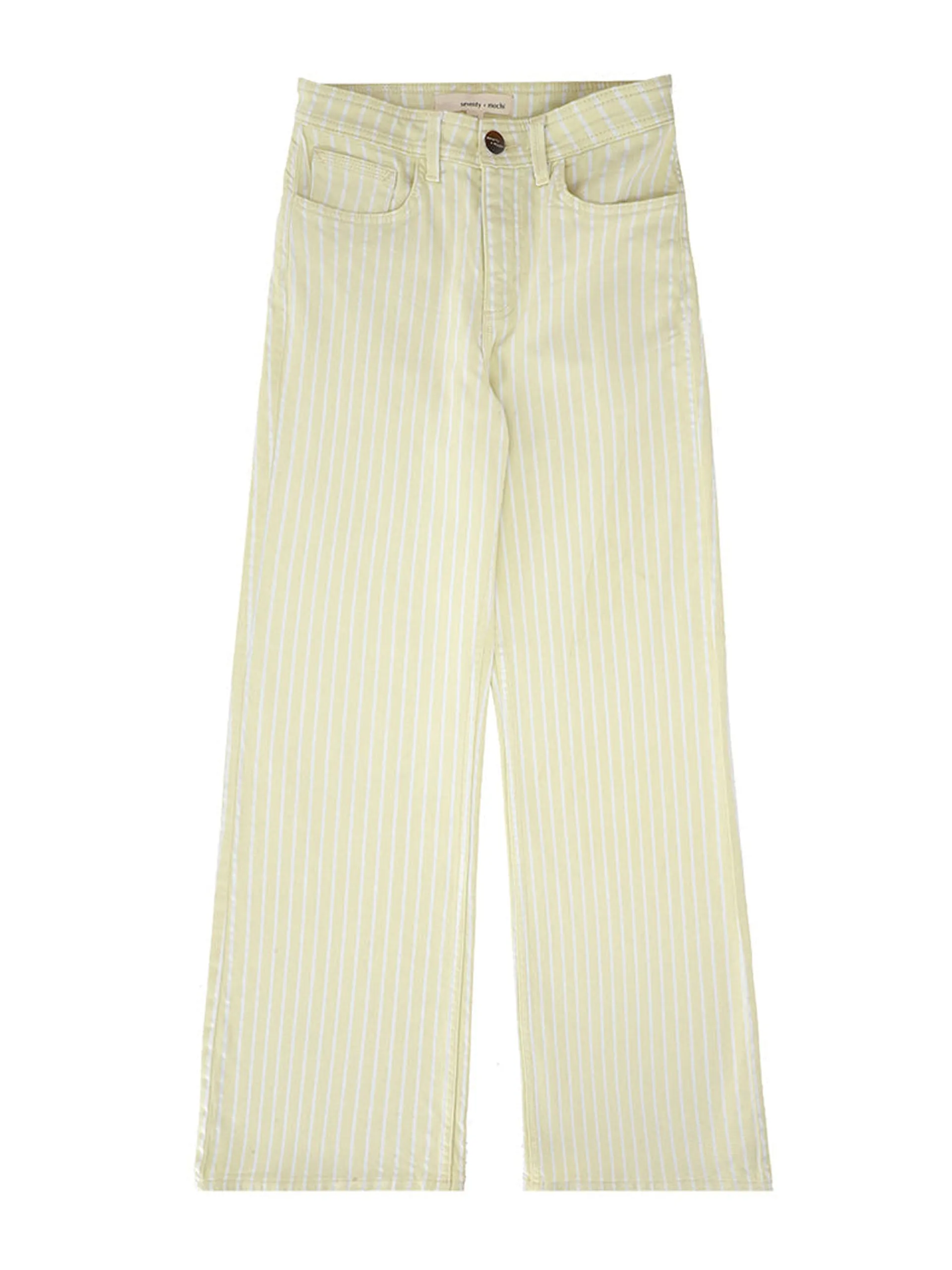 Mabel jean in buttermilk wide stripe