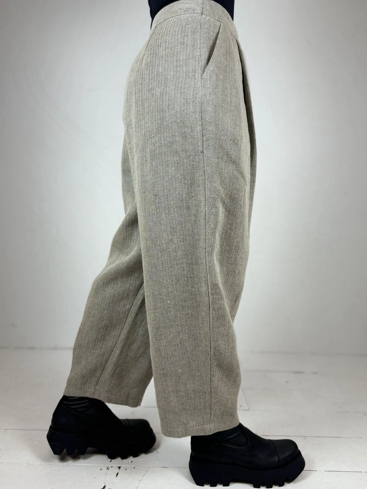 Nature Neona Herringbone Linen Trousers - 2 Colours