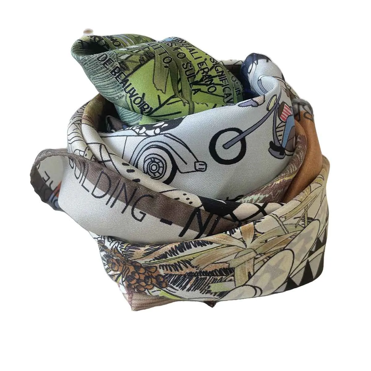 New York Multicolor silk scarf 90