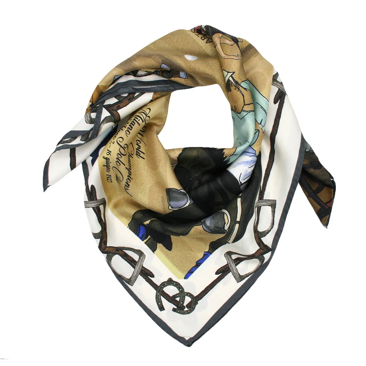 Polo silk scarf 90