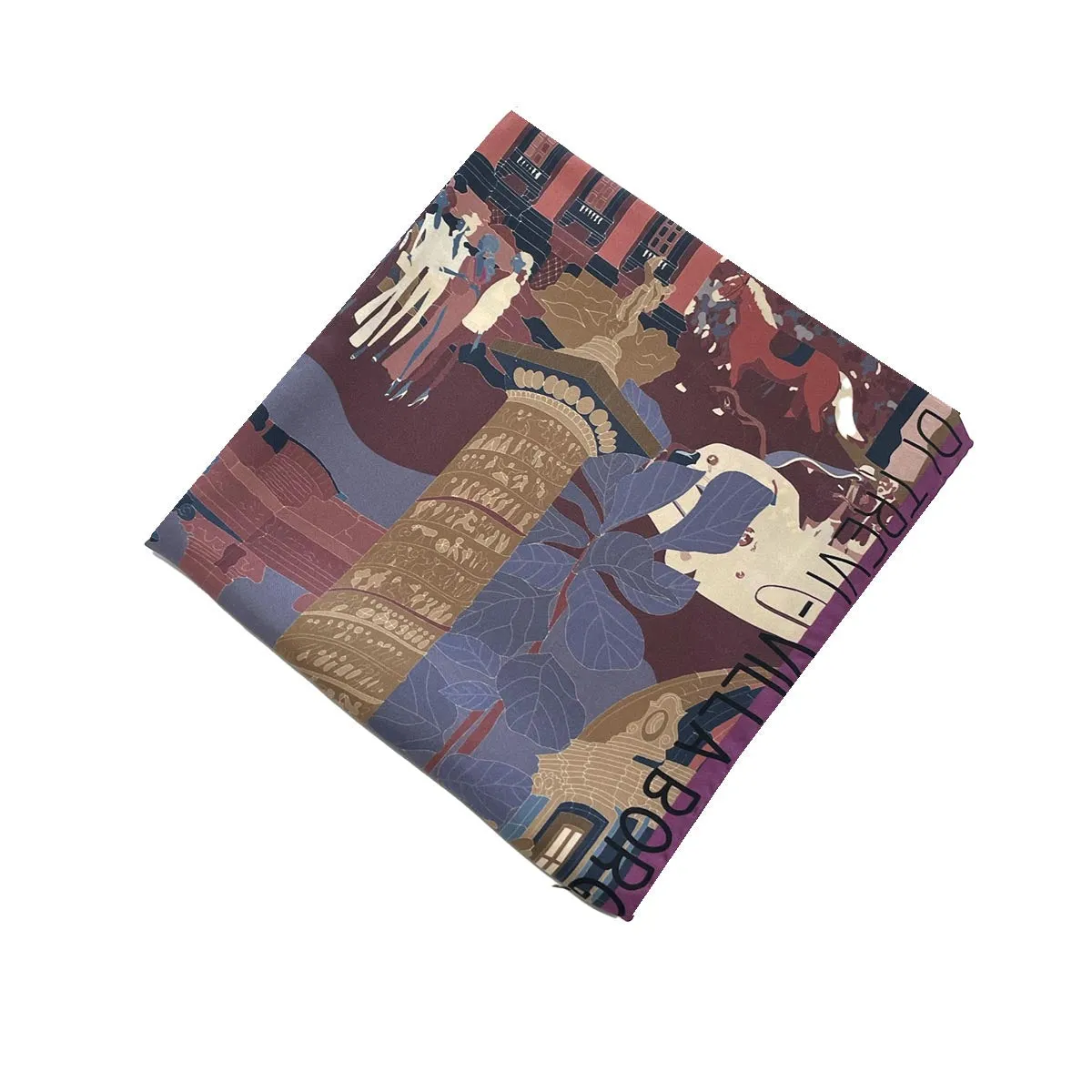 Rome Pink silk scarf 90