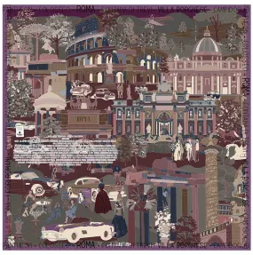 Rome Pink silk scarf 90