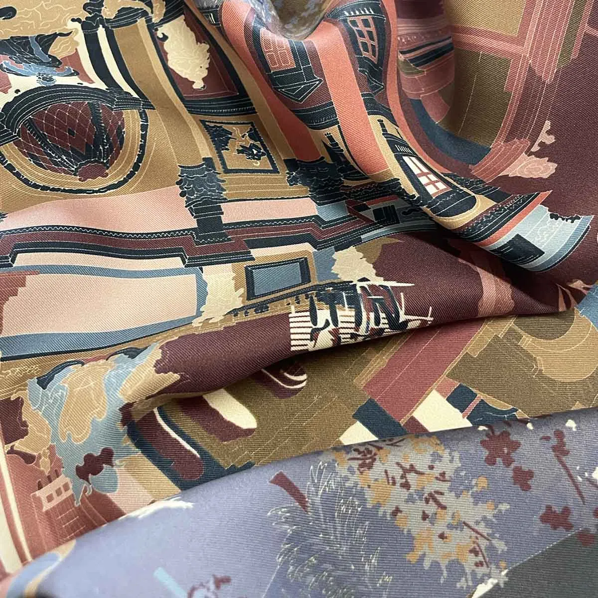 Rome Pink silk scarf 90