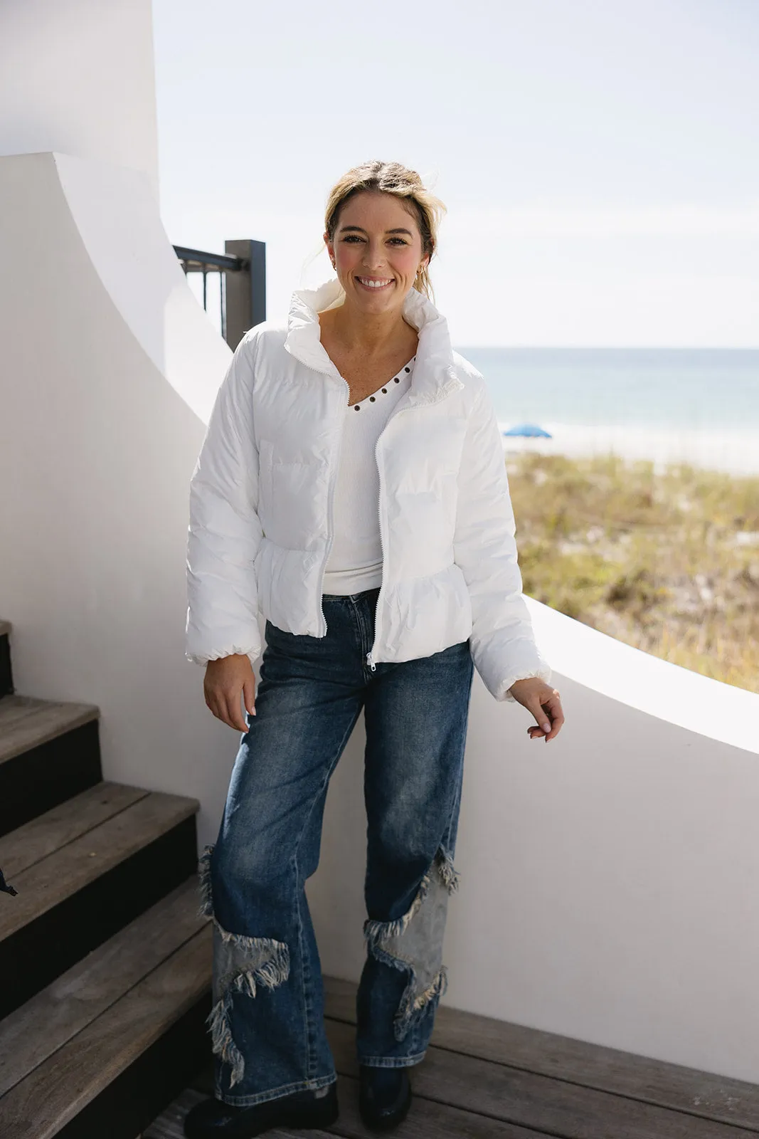 Take Me There Jacket - White