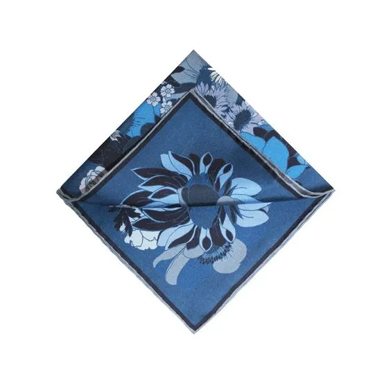 The English Garden Pocket Square - Royal Blue [Preorder]