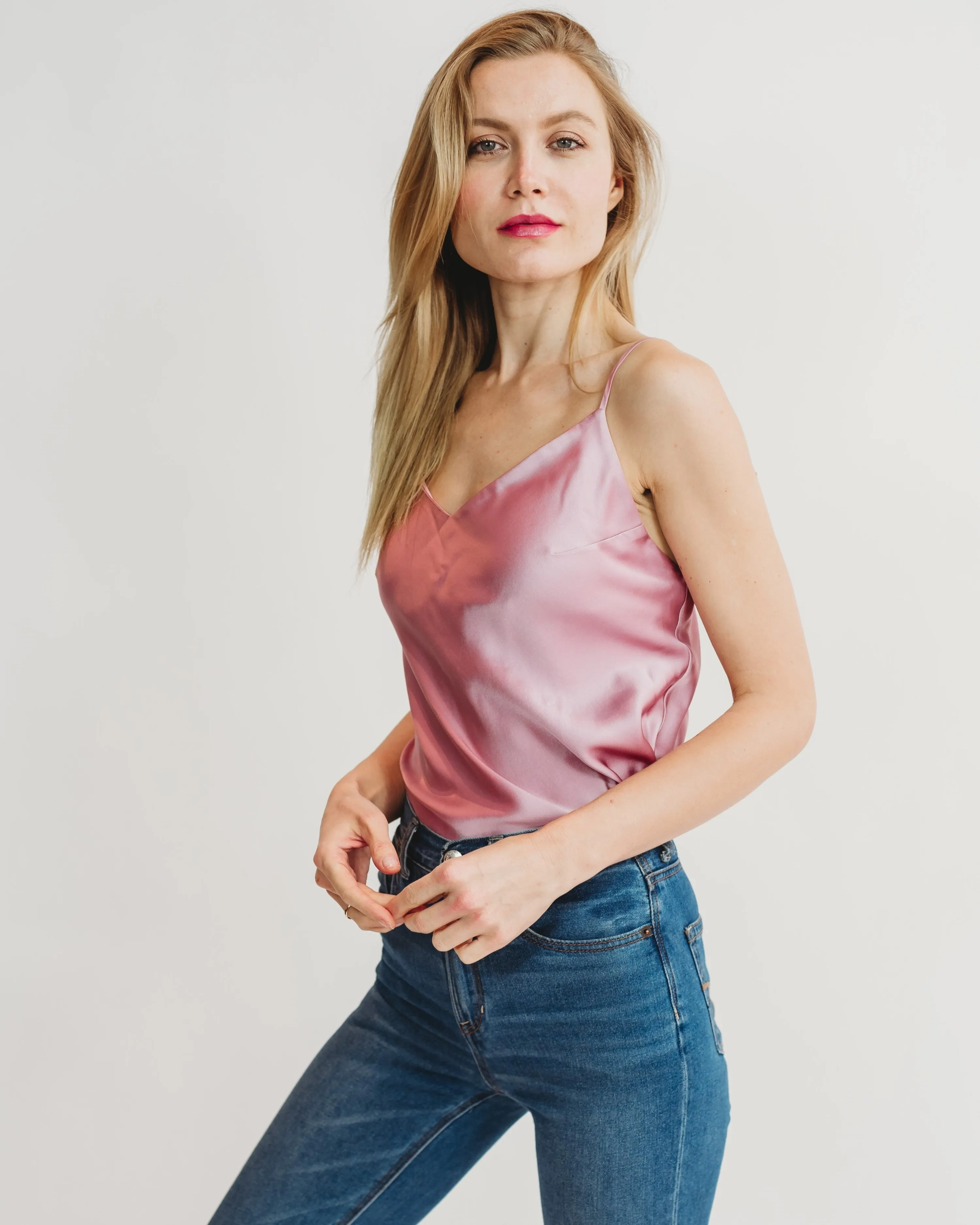 Worry-Free Silk Cami - Blush Pink