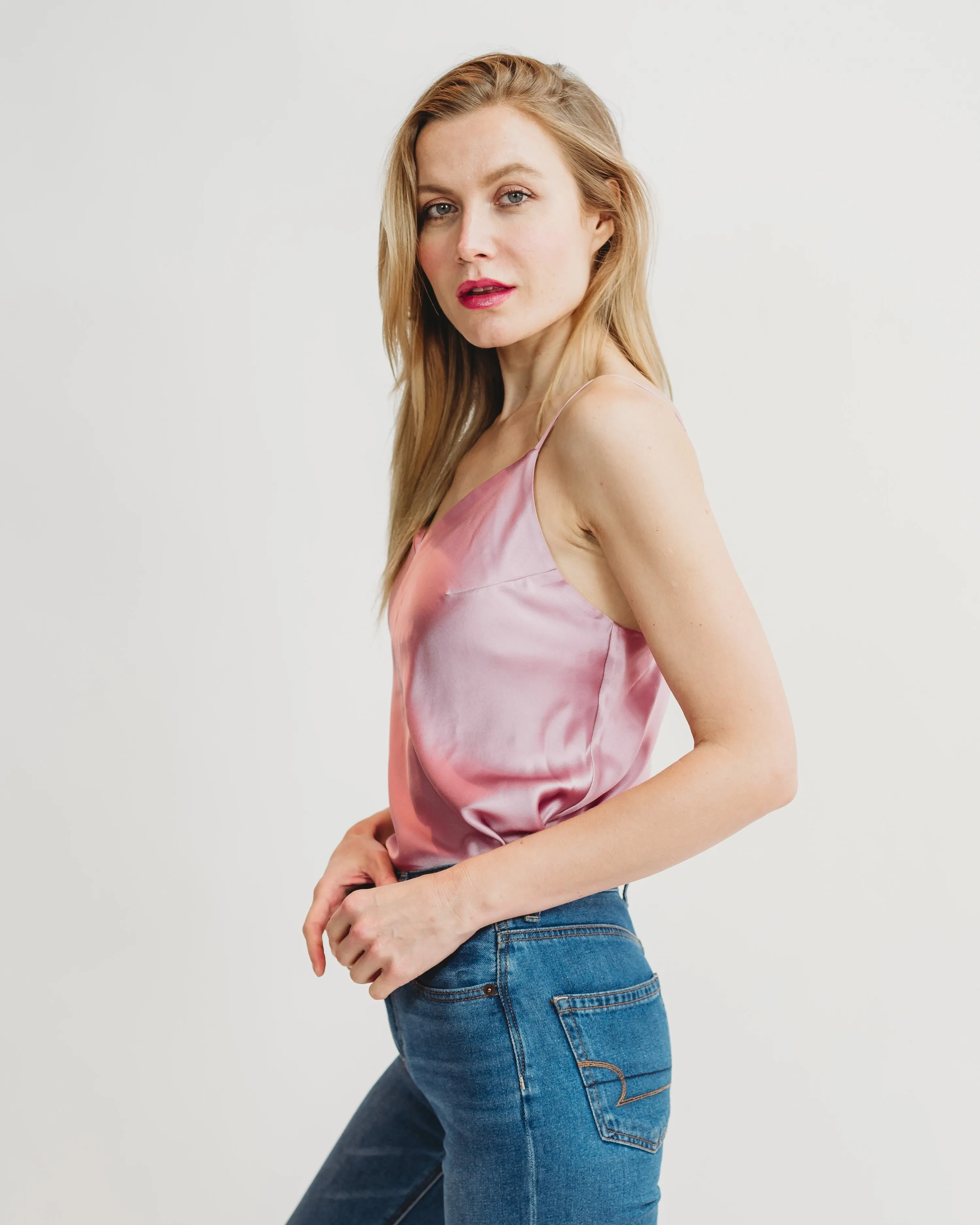 Worry-Free Silk Cami - Blush Pink